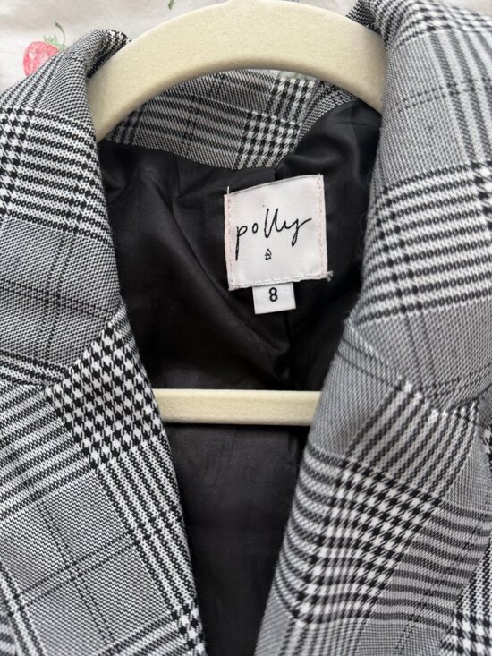Apparis Jackets & Blazers - Apparis Grey Buffalo Plaid Sherpa Fleece Shirt Jacket — Size L